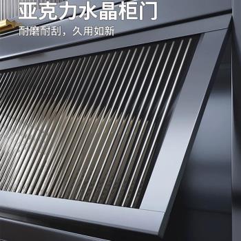 上翻門廚房d收納櫃子多功能落地置物架家用鍋具碗多層防塵儲廠家