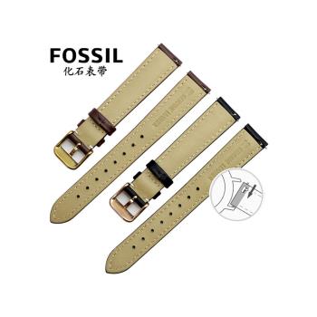 FOSSIL手錶表帶男女真皮頭層牛皮針扣防水針扣表鏈ES3843 ES3988