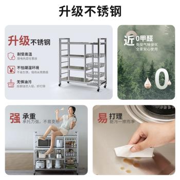 德國不銹鋼廚房置物架菜籃子多層多功能微波爐鍋具收納架零食架子