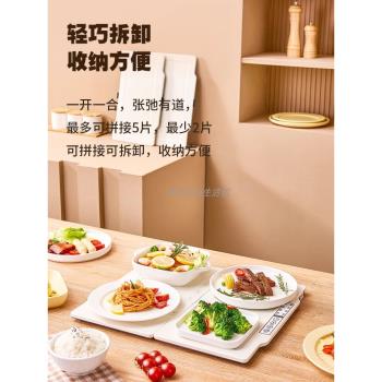 110V拼接暖菜板出口美國可折疊熱飯菜板保溫板家用多功能加熱墊盤