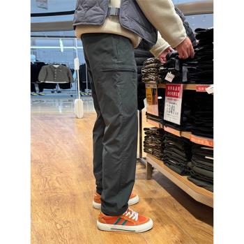 美式復古工裝褲男秋冬款加絨戶外機能徒步防水登山褲尼龍速幹長褲
