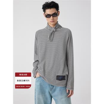 Simple Project*Patch T-Shirt 條紋蝴蝶貼布刺繡撞色長袖T恤