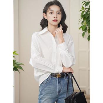 2025新款春季100%新疆高支長絨棉襯衫女韓系蕾絲鏤空襯衣長袖上衣