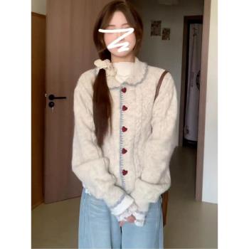奶fufu慵懶毛衣女秋冬季2025新款韓系高階感針織開衫外套初春穿搭