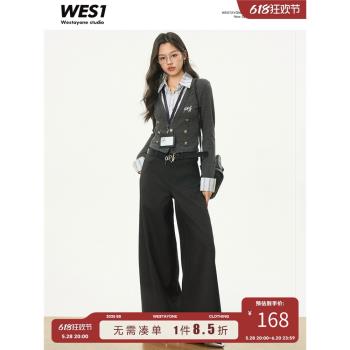 【1月18號新品】WESTAYONE假兩件上衣設計感氣質拼接上衣春季通勤