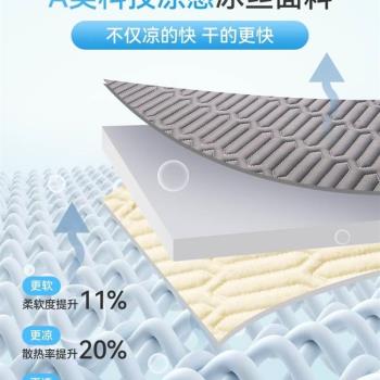 類膠冰絲涼三件套j席202202床款夏笠季可水洗摺疊夏天家用空調軟