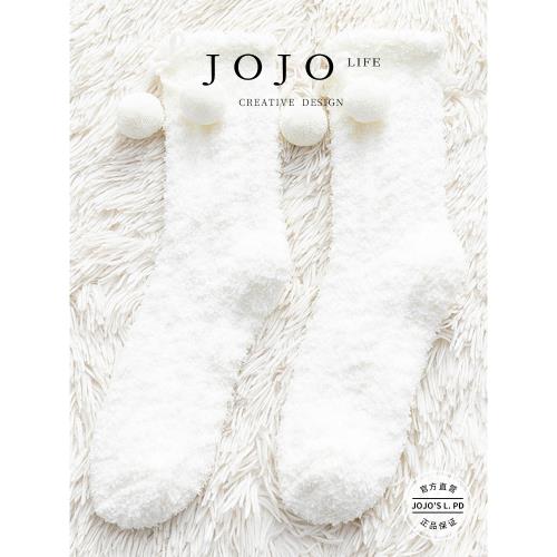 JOJO'S L. PD.luck.珊瑚絨襪女秋冬季加厚保暖毛絨中筒襪 | 吉巳
