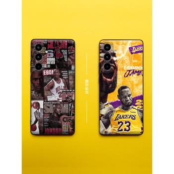 適用三星a55手機殼籃球Galaxya35保護套nba科比a25詹姆斯a15防摔a53插畫a51/a52二次元m54/m53磨砂m33軟矽膠