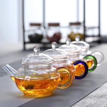 加厚玻璃茶壺過濾泡茶壺家用耐高溫耐熱茶水分離泡茶器花茶具套裝