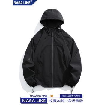 NASA美式戶外沖鋒衣外套男2025年新款秋季高階感防風防水工裝夾克