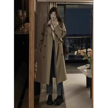 風衣女春秋款2025年新款英倫風今年流行中長款小個子韓系休閑外套