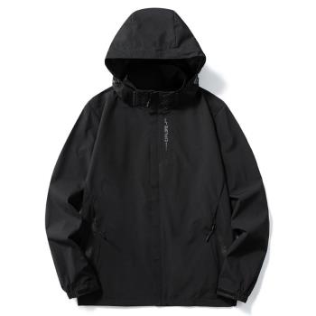 清倉撿漏沖鋒衣外套男春秋季戶外休閑夾克登山服寬松大碼防風防水