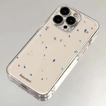 殼殼大世界簡約彩色格子點點適用蘋果15promax手機殼iPhone14手機套13情侶xs矽膠套12pro網紅11保護套16p新款