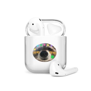 海浪公園【拍三免一】小浣熊適用蘋果無線藍牙耳機airpods pro保護套2代殼airpods3保護殼耳機殼