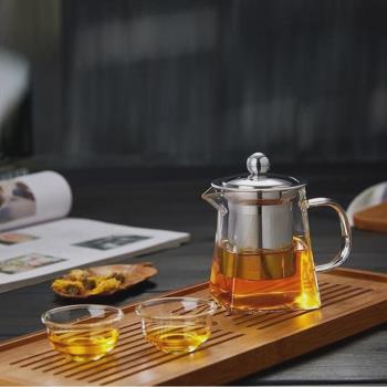 加厚耐高溫玻璃茶壺304過濾網特厚四方公道杯分茶器家用茶具配件
