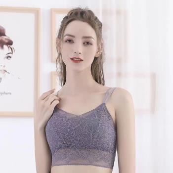 夏季性感蕾絲美背文胸內衣吊帶背心裹胸女無鋼圈帶胸墊抹胸女