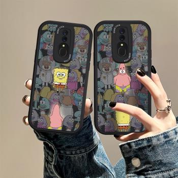 適用OPPOA9手機殼人群中遇見你A5情侶A11X海綿寶寶A8套男女K10Pro創意派大星A7軟矽膠全包k9s防摔K7K11/K12K3