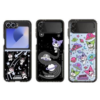 CASE 三麗鷗庫洛米 三星折疊Zflip6適用Zflip5手機殼Samung Zflip4透明亞克力3代高級防摔可愛保護套