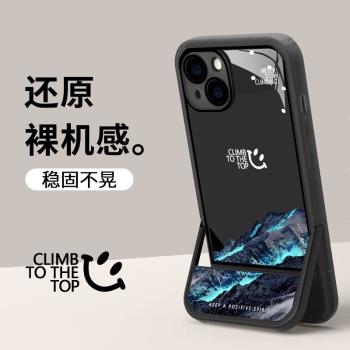 潮牌雪山適用三星s22ultra手機殼s21fe男款note10+創意s20+/s10全包a71防摔a52s透明a32帶支架a30保護套a04