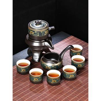 陶瓷家用防燙石磨半自動懶人茶具