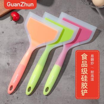 耐高溫烙餅矽膠鏟平底不粘鍋專用煎餅鏟子玉子燒鍋鏟翻面家用平鏟