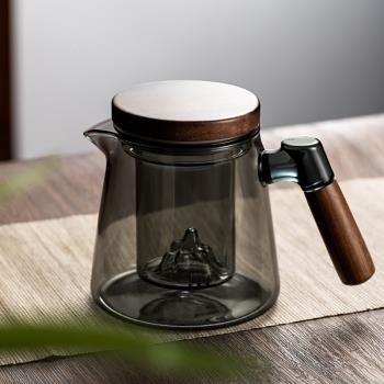泡茶壺茶水分離泡茶器加厚耐熱玻璃茶壺茶具套裝家用電陶爐煮茶壺