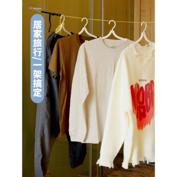 旅行晾衣架衣架可折疊耐用便攜式曬衣服外出出差酒店用行李箱收納