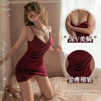 睡衣女夏季薄款性感冰蕾絲戰夏床上睡袍絲滑睡裙氛圍感2025年新款