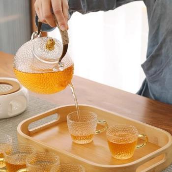 玻璃茶壺泡茶家用耐高溫圍爐煮茶壺2024新款明火蠟燭煮茶茶具套裝