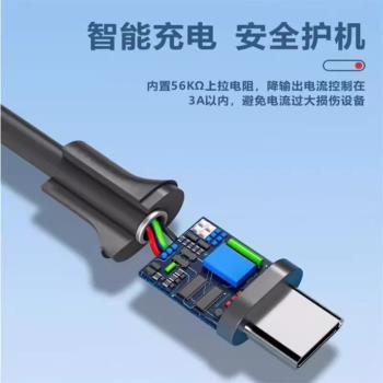 艾勝者雙頭Type-C數據線公對公Ctoc手機快充線充電線高速傳輸線接移動硬碟盒電腦顯示器Switch影片投屏多功能