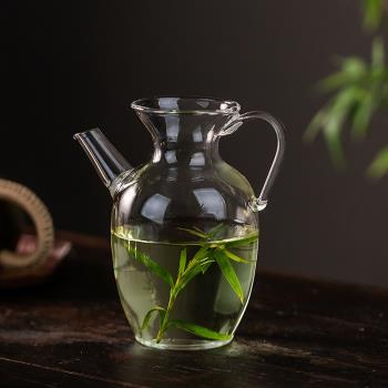 仿宋玻璃茶壺手執壺家用大容量玻璃分茶器創意圍爐茶海功夫茶具