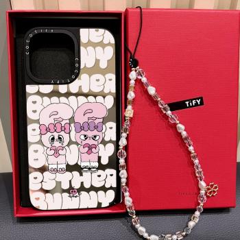 CASE聯名可愛艾絲樂小兔Esther bunny適用iphone15手機殼14pro蘋果13promax保護套12/16鏡面MagSafe磁吸11
