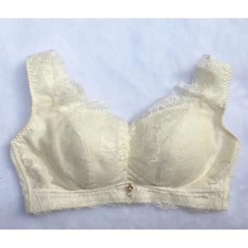 無鋼圈文胸性感蕾絲美背聚攏內衣女調整型收副乳中厚杯大碼乳胸罩