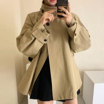 外套女chic復古小眾立領風衣外套
