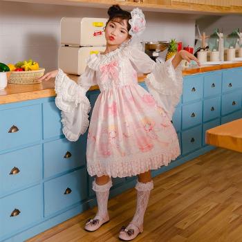 原創兒童lolita服裝馬卡龍夏季女童公主洛麗塔蘿莉洋裝吊帶