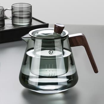 高檔耐高溫玻璃茶壺家用單壺茶水分離泡茶壺辦公室煮茶壺茶具套裝