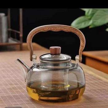 加厚新款提樑壺煮茶器玻璃茶壺茶杯套裝家用高硼矽玻璃茶具電陶爐
