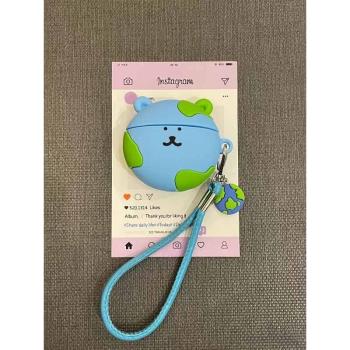 jellycat矽膠可愛地球自嘲熊適用蘋果AirPods4保護套3代airpodspro2代無線藍牙耳機套華強北5代軟殼耳機殼2代