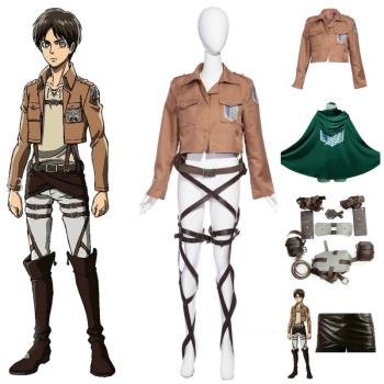 2024款進擊的巨人cos服 調查兵團隊服 艾倫三笠兵長制服呢外套風