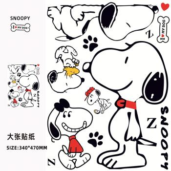 卡通可愛史努比行李箱貼紙全貼整張防水潮牌個性大張動漫裝飾貼畫