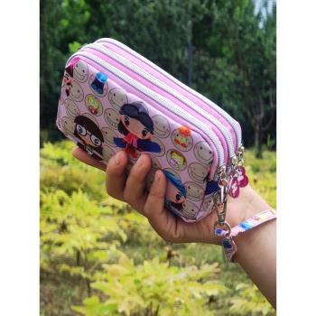 裝手機零錢包女帆布手拿包迷你小包包放鑰匙手包大容量媽媽款錢袋