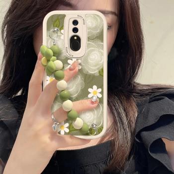 春季ins清新花朵適用OPPOA9手機殼日韓創意A1Pro帶手鏈A11/A5套K10X網紅A7/K9S軟矽膠K11/K12/A9女新款K3A8