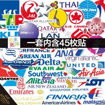 LOGO世界行李箱包商務潮流貼紙