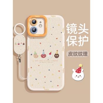 波點甜甜圈適用於三星s21ultra手機殼s23保護套s21 FE簡約S22新款S24+防摔note20ultra指環扣note10+透明a51