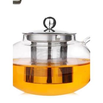 加厚耐高溫家用高硼矽玻璃茶壺茶具套裝不銹鋼過濾泡茶壺養生泡茶