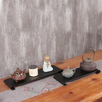 日式鐵藝茶杯茶壺架茶棚託盤茶道配件收納桌茶具博古架展示置物架
