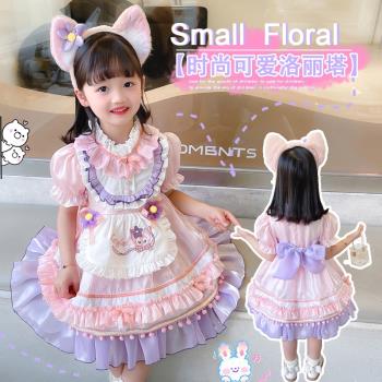 女童洛麗塔公主裙兒童夏裝lolita蓬蓬連衣裙小女孩洋裝蘿莉塔裙子