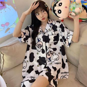 蠟筆小新女款日系學生家居服睡衣