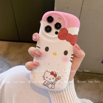 ins可愛少女蝴蝶結磨砂適用16蘋果15ProMax手機殼iPhone13全包16保護套14Promax