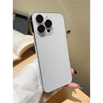 簡約適用iphone14/15ProMax鷹眼圈蘋果13/14後攝像頭保護圈16pro防摔鏡頭膜11防刮12男女